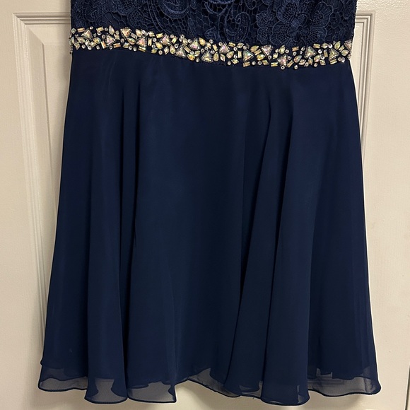 Dancing Queen Navy Blue Lace Dress – Princess Ready 👑💙 - Picture 3 of 8